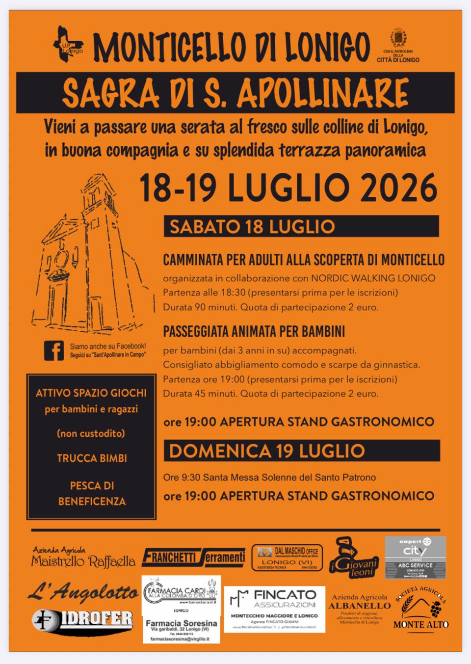 18 -19 luglio 2026 – Una tradizione che continua: Nordic Walking Lonigo alla Sagra di Monticello