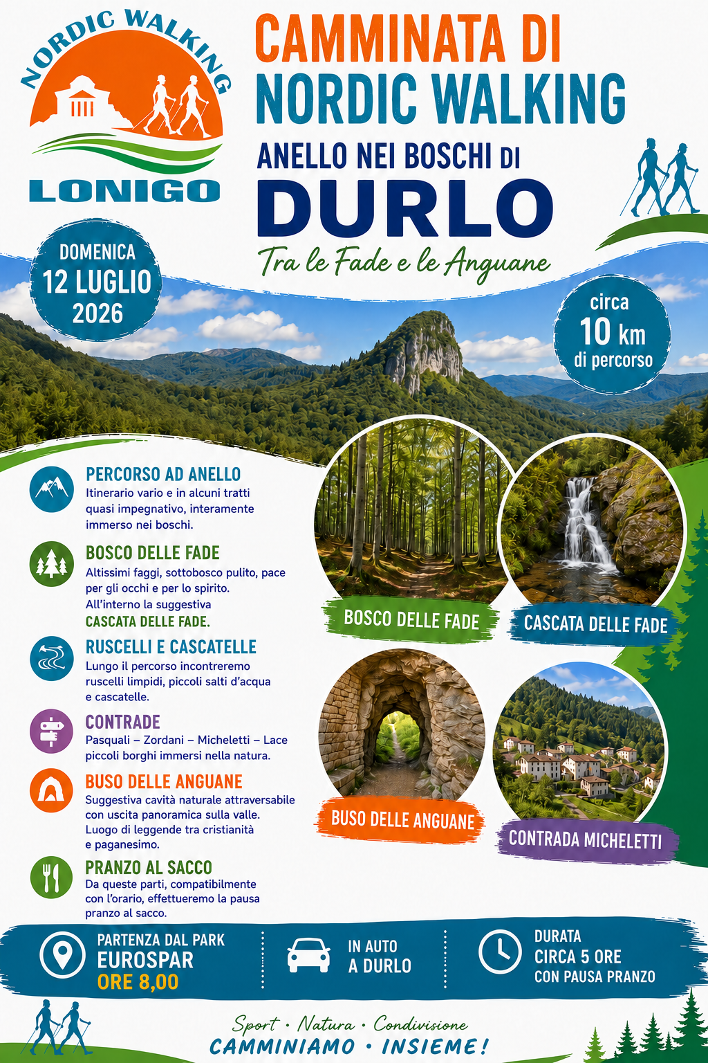 Domenica 12 luglio 2026  –  Durlo, il Bosco delle Fade e il Buso dele Anguane: tra natura, acqua e leggende