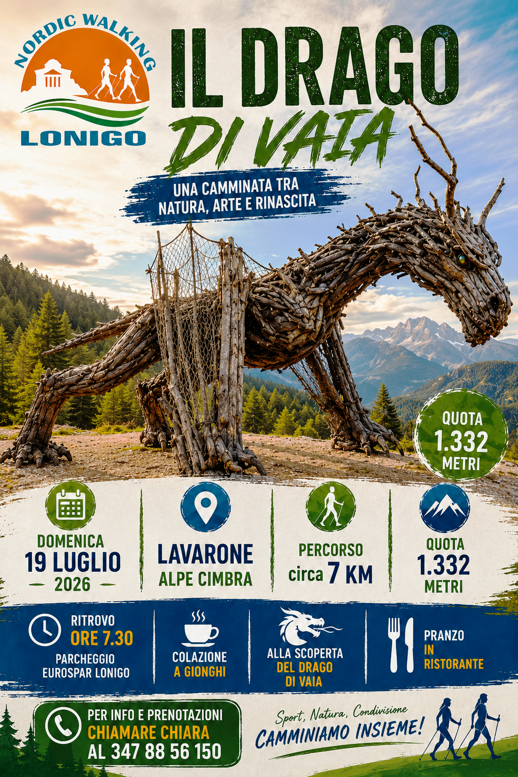 Domenica 19 luglio  –  Il Drago di Vaia: una camminata tra natura, arte e rinascita